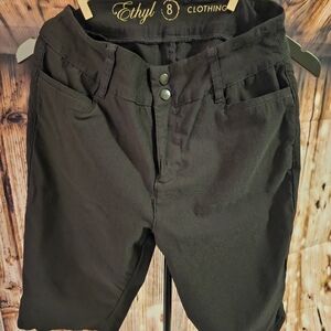 Ethyl Black Cropped Pants